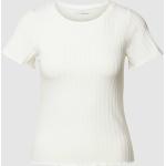 Offwhitefarbene Gestreifte Rich&Royal T-Shirts aus Viskose für Damen Größe M 
