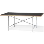Richard Lampert - Eiermann 1 Schreibtisch - schwarz, rechteckig, Linoleum - Linoleum schwarz - Tischplatte schwarz (316) 180 x 90 cm