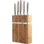 Richardson Sheffield FORME CONTOURS Messerblock Holz, inkl. 5-teiliges Messer Set, Gemüsemesser, Allzweckmesser, Kochmesser & Tranchiermesser, extra scharf, geschmiedet, extra hart & rostfrei