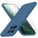 Blaue Xiaomi 14 Hüllen mit Bildern mit Schutzfolie 