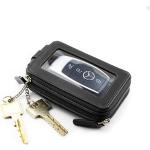 Schwarze Elegante Herrenschlüsseletuis & Herrenschlüsseltaschen aus Nappaleder mit RFID-Schutz 