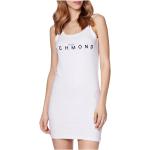 Reduzierte Weiße Ärmellose JOHN RICHMOND Mini Rundhals-Ausschnitt Sommerkleider aus Baumwolle für Damen Größe XL für den für den Sommer 