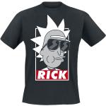 Schwarze Rick and Morty Rundhals-Ausschnitt T-Shirts für Herren Größe XXL 