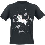 Schwarze Rick and Morty Rundhals-Ausschnitt Katzen-Shirts mit Katzenmotiv für Herren Größe XXL 