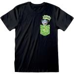 Schwarze Rick and Morty Shirts mit Tasche aus Baumwolle Größe XXL 