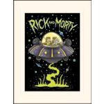 Rick and Morty Kunstdrucke aus Kunststoff mit Rahmen 30x40 