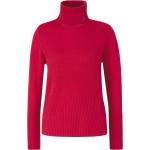 Rote Unifarbene Langärmelige Rollkragen Kaschmir-Pullover aus Wolle für Damen Größe XL 