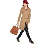 Kamelbraune Unifarbene Rick Cardona Mini Kapuzenmäntel aus Wolle mit Kapuze für Damen Größe XS für den für den Herbst 