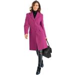 Rosa Unifarbene Heine Mini Kapuzenmäntel aus Wolle mit Kapuze für Damen für den für den Herbst 