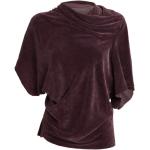 Reduzierte Braune RICK OWENS Wasserfall-Ausschnitt T-Shirts aus Seide für Damen Größe XS 