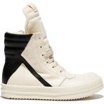 Weiße Gesteppte RICK OWENS High Top Sneaker & Sneaker Boots mit Reißverschluss aus Leder für Kinder Größe 32 