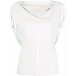 Reduzierte Graue RICK OWENS Wasserfall-Ausschnitt T-Shirts aus Polyamid für Damen Größe L 