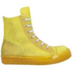 Gelbe RICK OWENS High Top Sneaker & Sneaker Boots mit Reißverschluss aus Leder für Herren Größe 48 