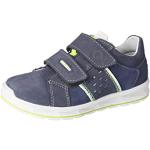 Blaue RICOSTA Low Sneaker mit Klettverschluss in Normalweite aus Leder für Kinder Größe 31 