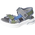 Anthrazitfarbene RICOSTA Outdoor-Sandalen mit Klettverschluss in Normalweite aus Textil für Kinder Größe 27 für den für den Sommer 