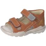 Reduzierte Braune RICOSTA Outdoor-Sandalen mit Klettverschluss in Breitweite aus Leder für Jungen Größe 23 für den für den Sommer 