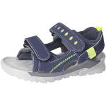 Reduzierte Blaue RICOSTA Outdoor-Sandalen mit Klettverschluss in Breitweite aus Leder für Kinder Größe 33 für den für den Sommer 