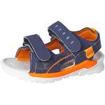 Reduzierte Blaue RICOSTA Outdoor-Sandalen mit Klettverschluss in Breitweite aus Leder für Kinder Größe 39 für den für den Sommer 