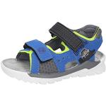 Reduzierte Blaue RICOSTA Outdoor-Sandalen mit Klettverschluss in Normalweite aus Leder für Kinder Größe 27 für den für den Sommer 