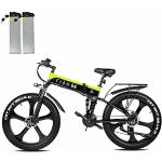ride66 R5 26 Zoll Fat Tire Falt-E-Bike Mountainbike 48V 12,8AH LG-Zellenbatterie 21-Gang-Hydraulikbremsen (Grüne Doppelbatterie)