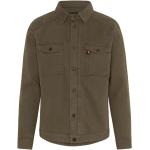 Olivgrüne Button Down Kragen Hemden mit Button-Down-Kragen mit Reißverschluss aus Baumwolle maschinenwaschbar für Herren Größe XXL 