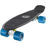 Ridge Skateboard Mini Cruiser, schwarz-blau, 22 Zo