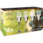Weiße Riedel Vinum Champagnergläser aus Kristall spülmaschinenfest 4-teilig 