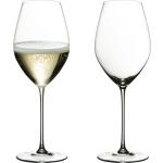 Weiße Riedel Veritas Champagnergläser aus Glas mundgeblasen 2-teilig 