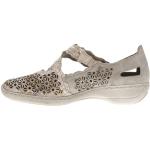Rieker 413G4 Mary Jane Style Schuhe in lasergeschnittener Metallic-Kombination, metallisch, 37 EU