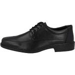 Schwarze Business Rieker B0812 Derby Schuhe mit Schnürsenkel aus Leder für Herren Größe 41 