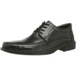 Schwarze Business Rieker B0812 Derby Schuhe mit Schnürsenkel in Breitweite aus Leder für Herren Größe 42 