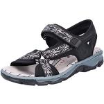 Schwarze Rieker Outdoor-Sandalen in Normalweite für Damen Größe 36 für den für den Sommer 