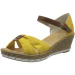 Reduzierte Gelbe Rieker Damenschuhe mit Schnalle aus Textil Größe 40 für den für den Sommer 