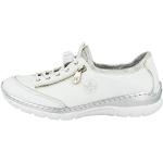 Reduzierte Silberne Rieker Slip-on Sneaker ohne Verschluss in Breitweite für Damen Größe 37 für den für den Frühling 