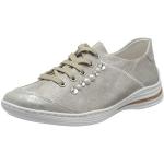 Silberne Rieker Slip-on Sneaker ohne Verschluss in Komfortweite leicht für Damen Größe 38 für den für den Frühling 