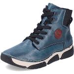 Reduzierte Blaue Rieker High Top Sneaker & Sneaker Boots mit Reißverschluss in Normalweite aus Glattleder für Damen Größe 36 