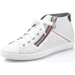 Weiße Rieker High Top Sneaker & Sneaker Boots mit Reißverschluss in Schmalweite aus Textil mit herausnehmbarem Fußbett für Damen Größe 36 