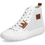 Weiße Rieker High Top Sneaker & Sneaker Boots mit Reißverschluss in Normalweite aus Glattleder für Damen Größe 36 