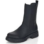 Reduzierte Schwarze Rieker Ankle Boots & Klassische Stiefeletten mit Reißverschluss in Normalweite aus Textil für Damen Größe 38 