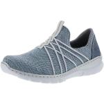 Reduzierte Blaue Rieker Slip-on Sneaker ohne Verschluss in Normalweite aus Leder für Damen Größe 38 
