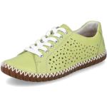 Grüne Rieker Low Sneaker mit Schnürsenkel in Normalweite aus Glattleder für Damen Größe 37 
