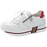 Weiße Rieker Low Sneaker mit Schnürsenkel in Breitweite aus Leder für Damen Größe 39 