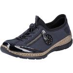 Schwarze Rieker Pacific Slip-on Sneaker ohne Verschluss für Damen Größe 37 