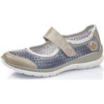 Blaue Rieker Low Sneaker mit Riemchen in Breitweite aus Textil für Damen Größe 40 für den für den Sommer 