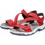 Rote Rieker Outdoor-Sandalen aus Kunstleder für Damen Größe 39 für den für den Sommer 