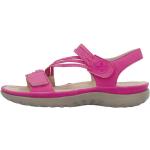 Pinke Rieker Outdoor-Sandalen mit Klettverschluss leicht für Damen Größe 42 mit Absatzhöhe über 9cm für den für den Sommer 