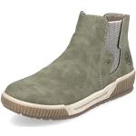 Reduzierte Grüne Rieker Slip-on Sneaker mit Reißverschluss in Normalweite aus Glattleder atmungsaktiv für Damen Größe 36 