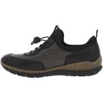 Schwarze Rieker Slip-on Sneaker ohne Verschluss aus Kunstleder für Damen Größe 38 für den für den Herbst 