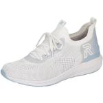 Reduzierte Weiße Rieker Evolution Low Sneaker ohne Verschluss in Normalweite aus Textil Leicht für Damen Größe 42 mit Absatzhöhe bis 3cm 