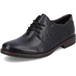 Reduzierte Schwarze Business Rieker Derby Schuhe mit Schnürsenkel in Breitweite aus Kunstleder für Herren Größe 42 